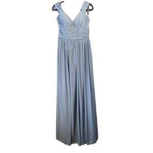 Bill Levkoff Size 8 Dusty Blue Formal Prom Wedding Bridesmaid Party